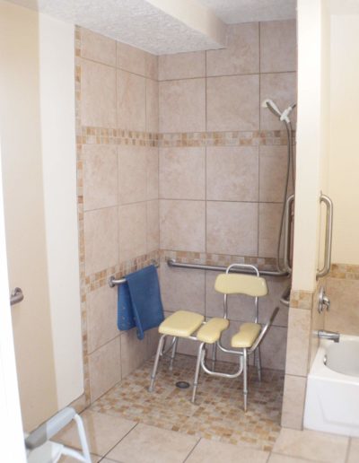 Handicap accessible bathing at Casa de Paz